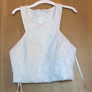 Pearl white top lace